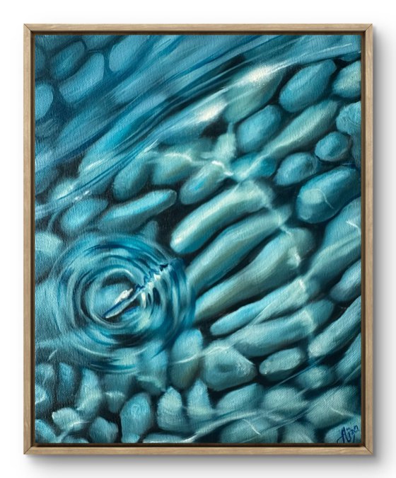 Blue river stones