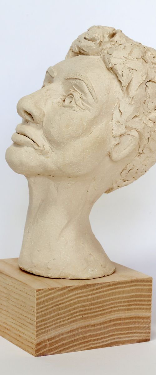 Hilary: ceramic portrait sculpture by Gabrielle Turner