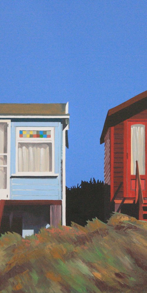 Dorset Beach Huts by Linda Monk