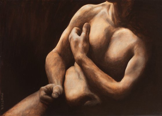 Sur le canapé VI - nude - oil painting