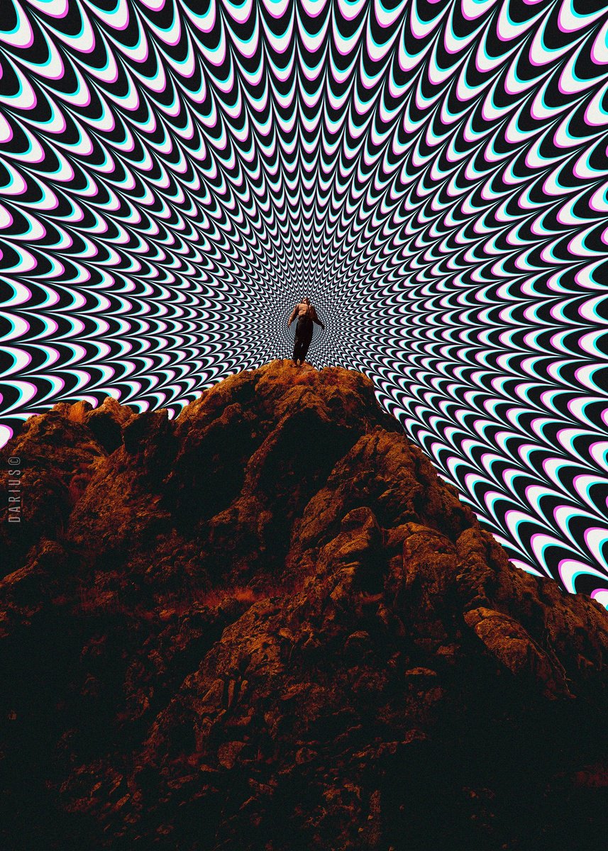 Surrealistic Abstract Giclee Print By Darius Comi, 12 X 18, Hypnotized, Original Artwork