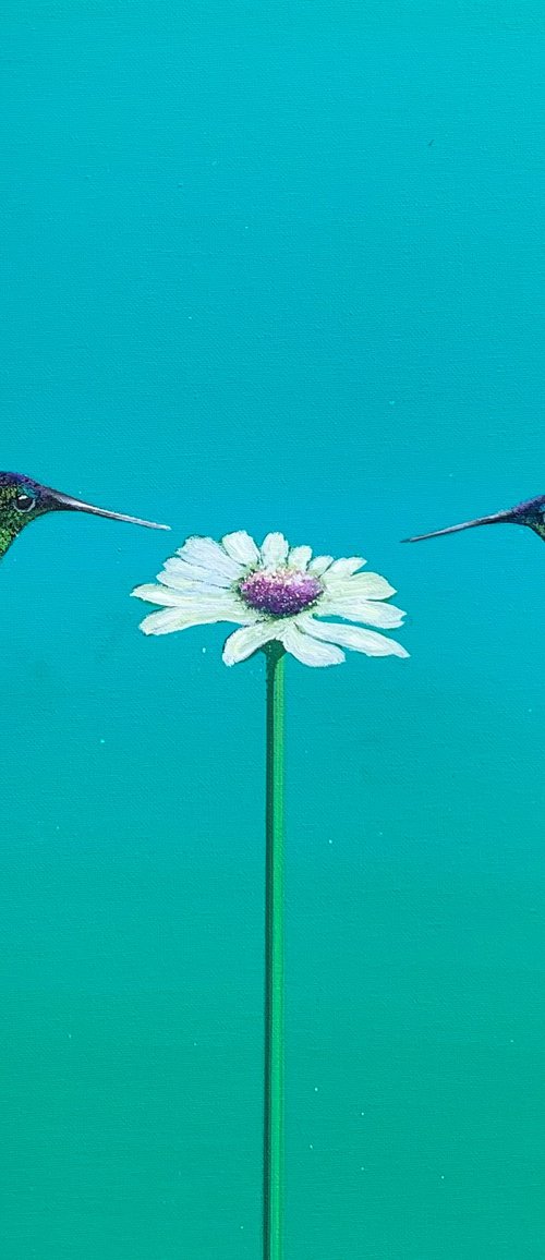 Two Hummingbirds ~ One Love by Laure Bury