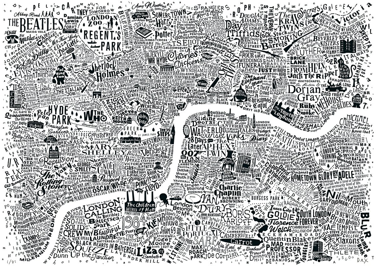 Culture Map Of Central London by Dex