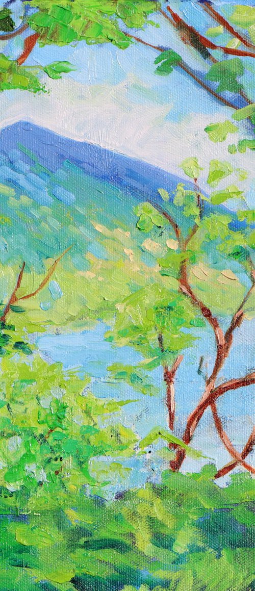 Thru the Trees, Pale Blue Hills by Mary Kemp