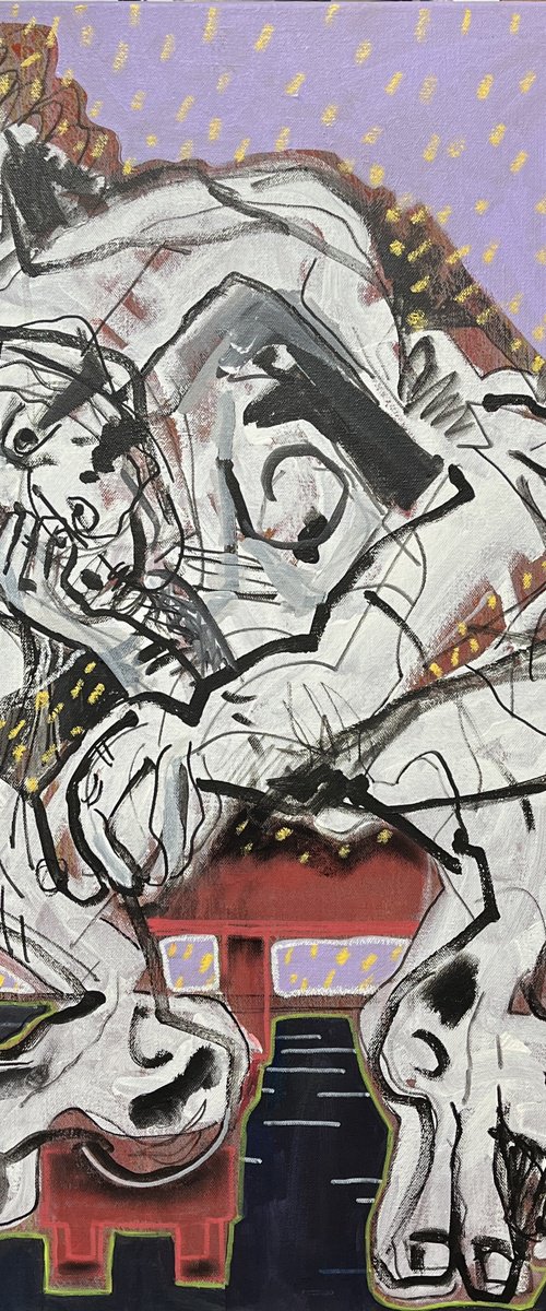 Thought with chair by Sandy Kendall BA hons Painting