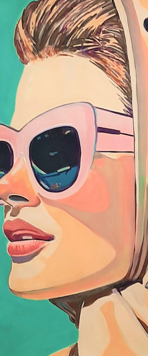 Vintage girl / 100 x 70 cm by Alexandra Djokic