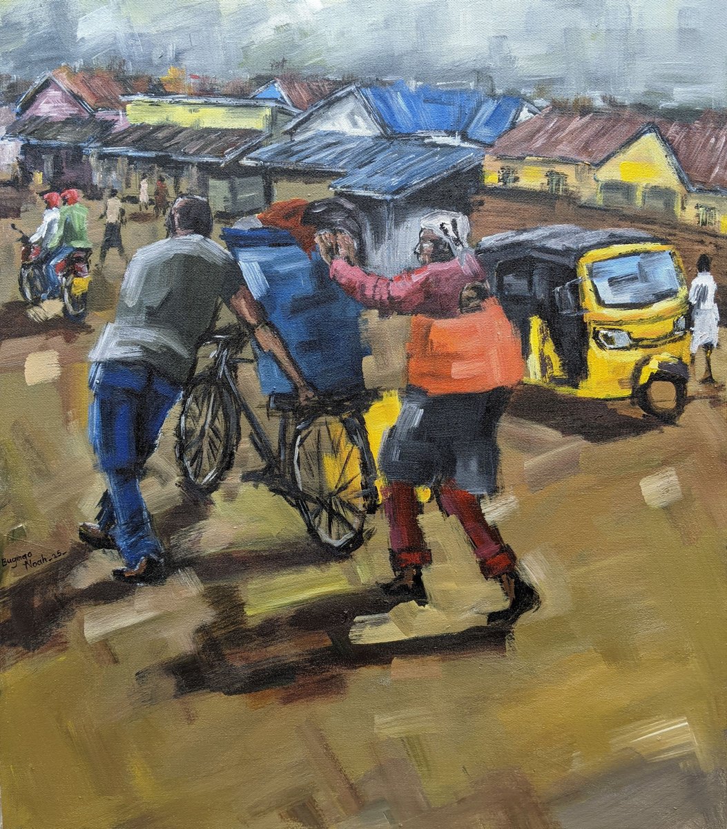 Impressionistic Portrait Acrylic Painting By Bugingo Noah, 18 X 20, Kuvunura, Original Artwork