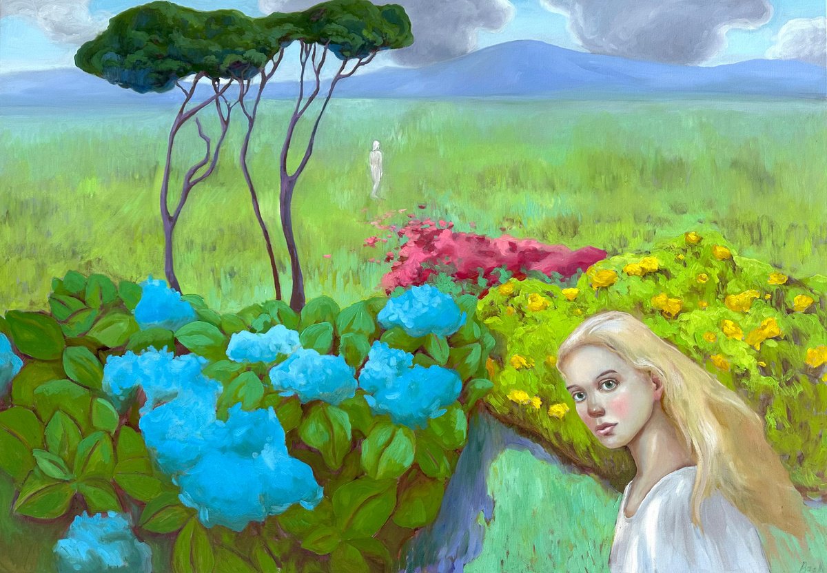 My Garden By Anna Bogushevskaya, 39 X 28, Artwork For Sale On Artfinder