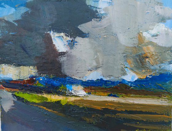 Landscape with a cottage #2