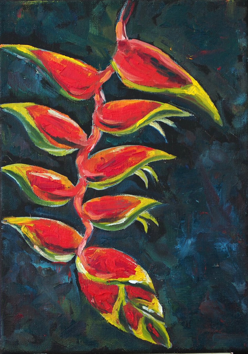 Heliconia flower by Alfia Koral