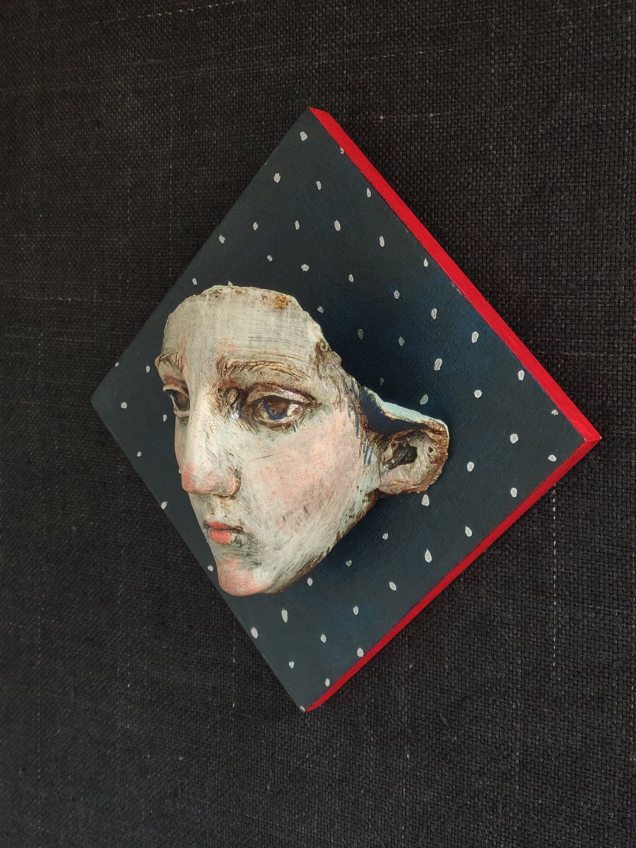 Portrait Sculpture By Nadiia Otriazha Fedir Bushmanov, 8 X 8", Larysa, Original Artwork