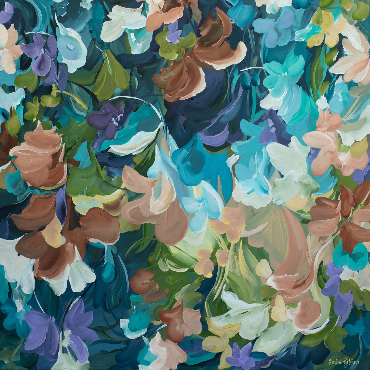 Plant Life By Amber Gittins, 35 X 35, Artwork For Sale On Artfinder