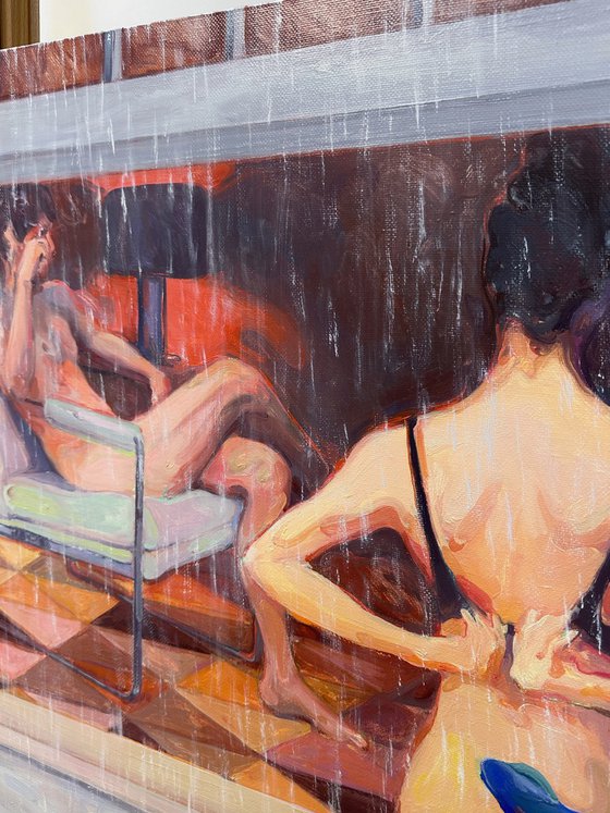 Couple in the Rainy Window