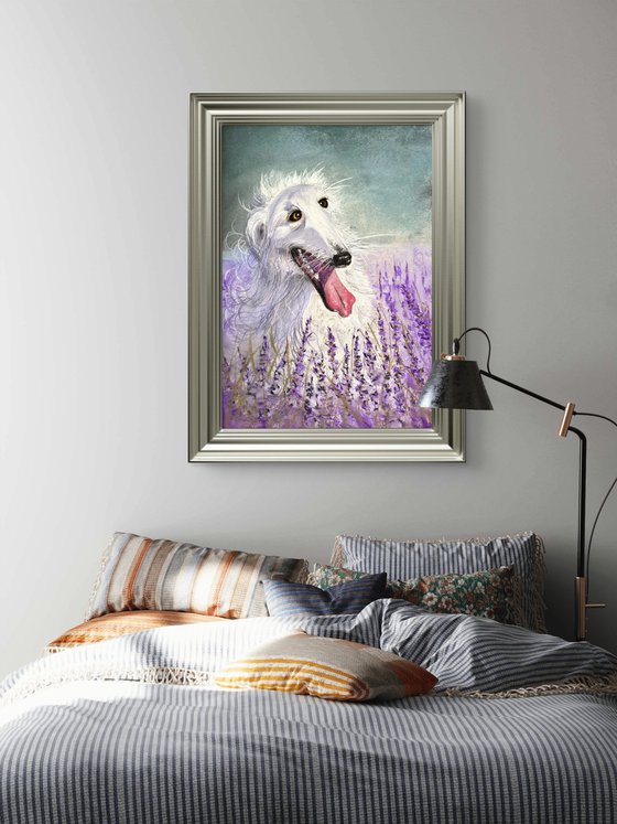 Dog Portrait Lavanda Field