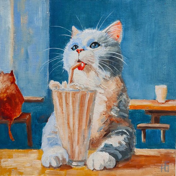 Cat in the cafe