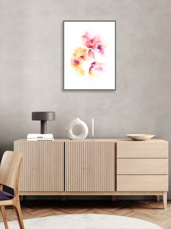 Delicate abstract flowers