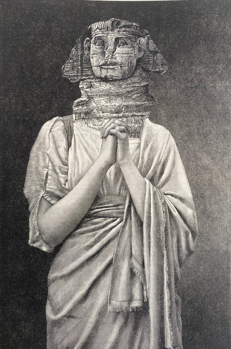 Surrealistic Portrait Collage By Tudor Evans, 6 X 9", Luxor To Cairo, Original Artwork