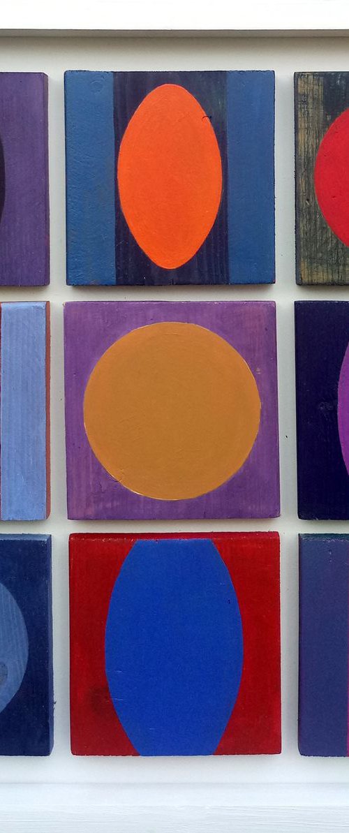 Three squared (Wood Relief) by Liam Hennessy