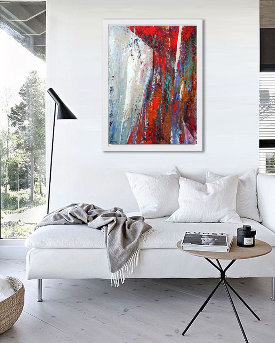 Abstract Acrylic Painting By Veljko Martinovic, 18 X 24", Serenity, Original Artwork