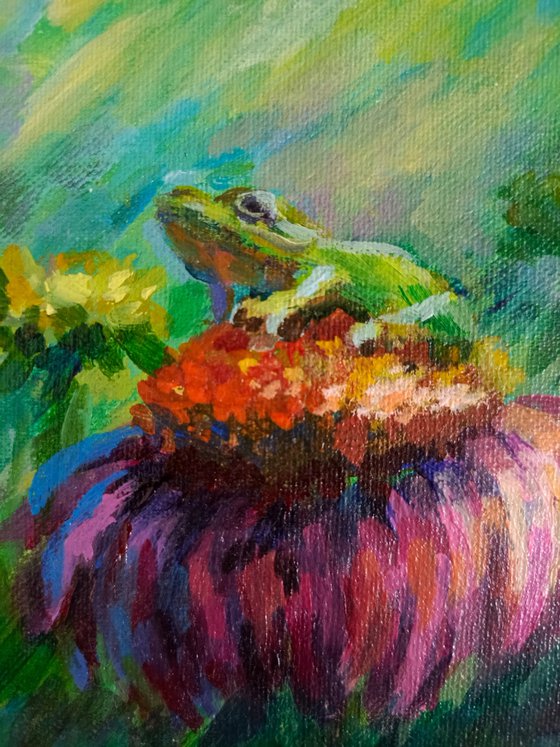 Little frog Nature Art Framed and ready to hang gift