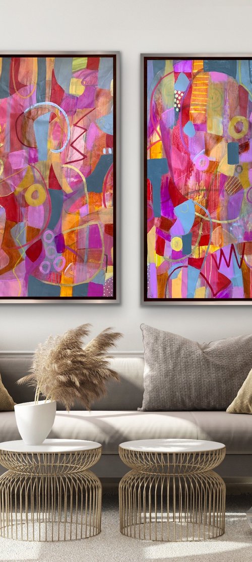 Dancer in the Shade (Diptych) by Rashna Hackett