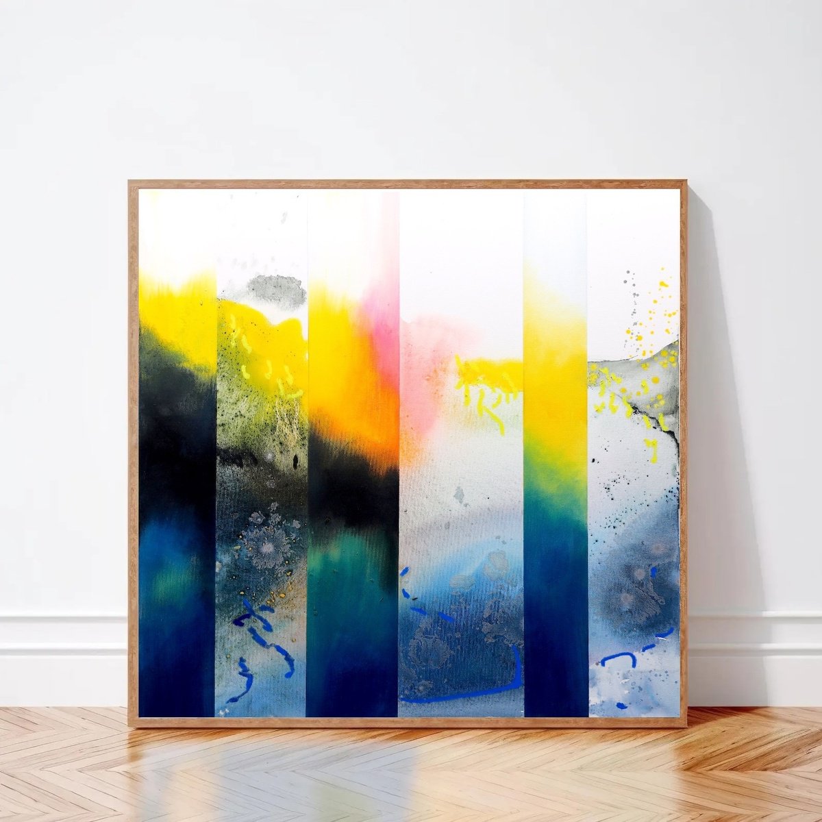 Geometric Abstract Painting By Poovi Art, 36 X 36", Tomorrow