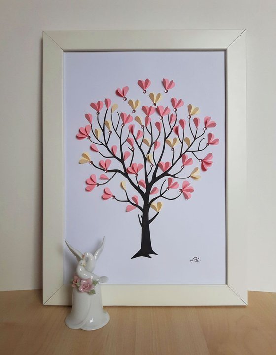 Sakura tree with rhinestones