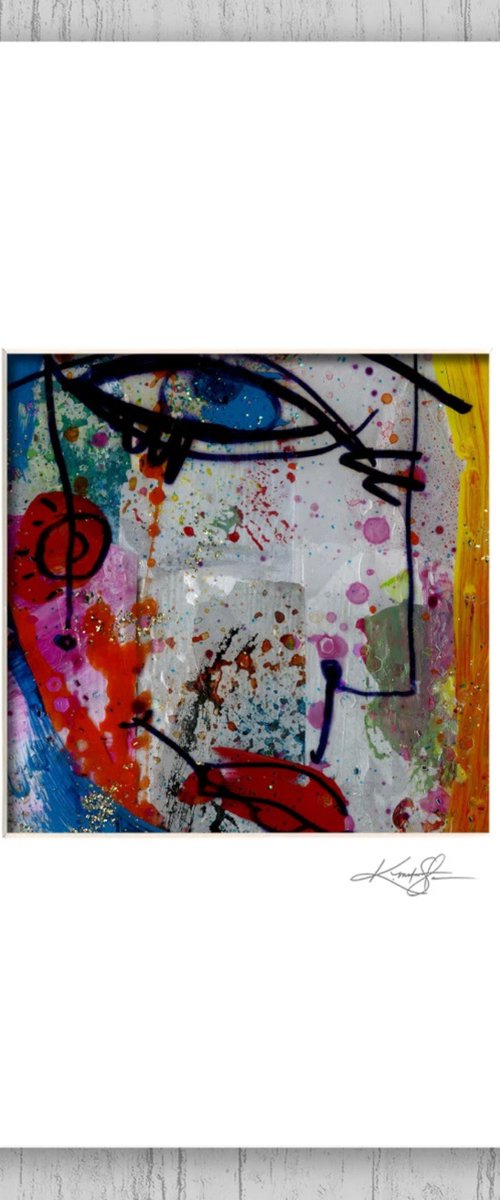 Mixed Media Funky Face 18 by Kathy Morton Stanion