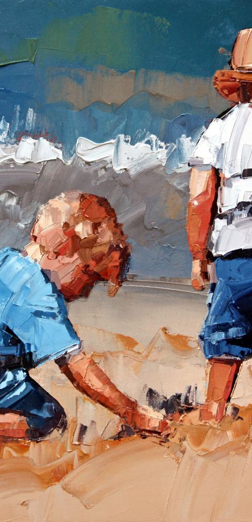 Sand Play Petite V by Claire McCall
