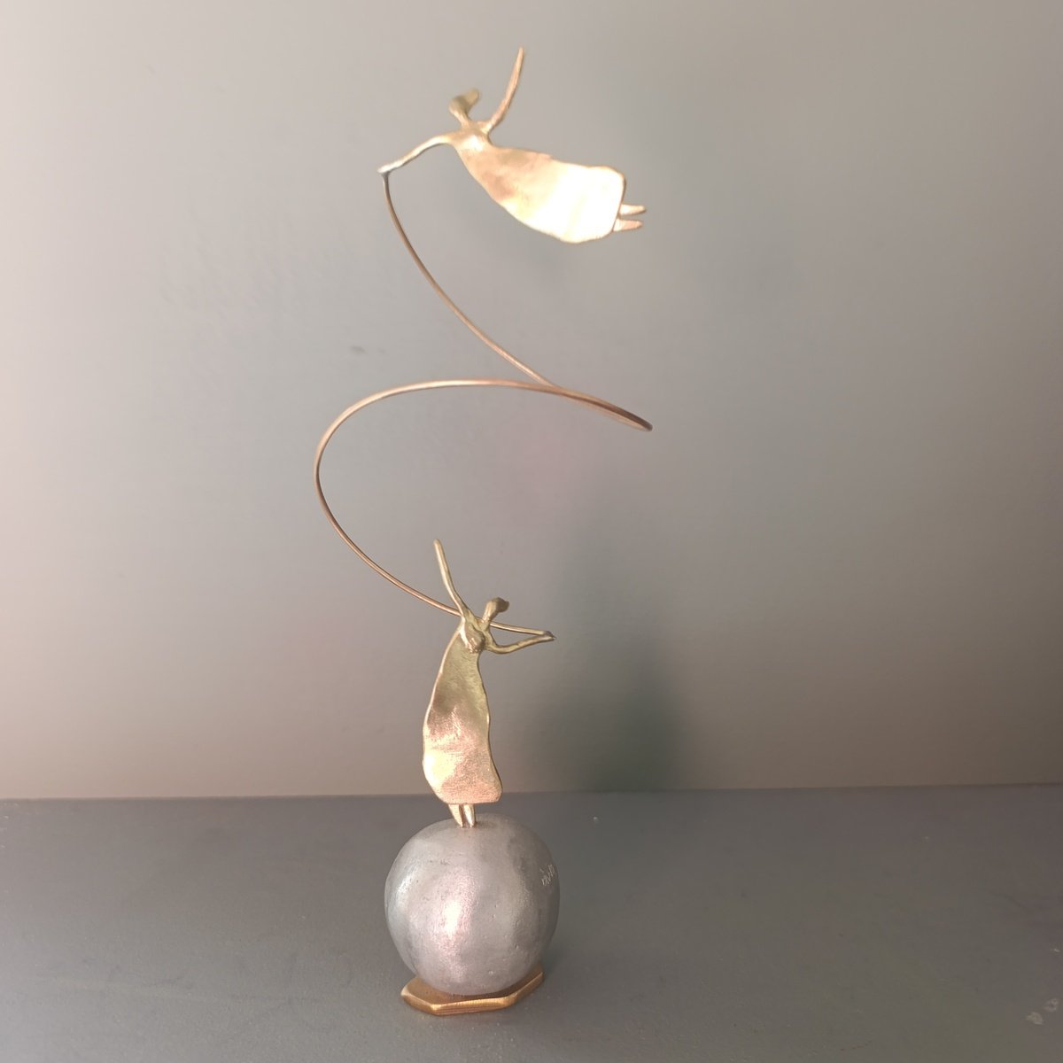 Impressionistic Bronze Sculpture , Intertwined Souls By Anna Andreadi, 4 X 9, Artwork For Sale On Artfinder