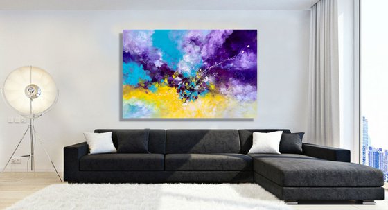 Shine A Light - XL LARGE,  MODERN ABSTRACT ART – EXPRESSIONS OF ENERGY AND LIGHT. READY TO HANG!