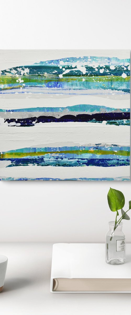 Aqua 13 - Featured Painting by Lisa Carney