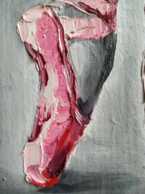 Pink lightness - oil painting ballerina, painting, ballerina, dance