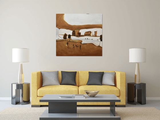 Cricket players and row boat