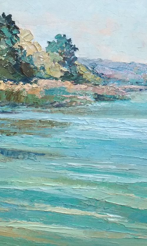 Blue-green water / River landscape Summer riverscape by Olha Malko