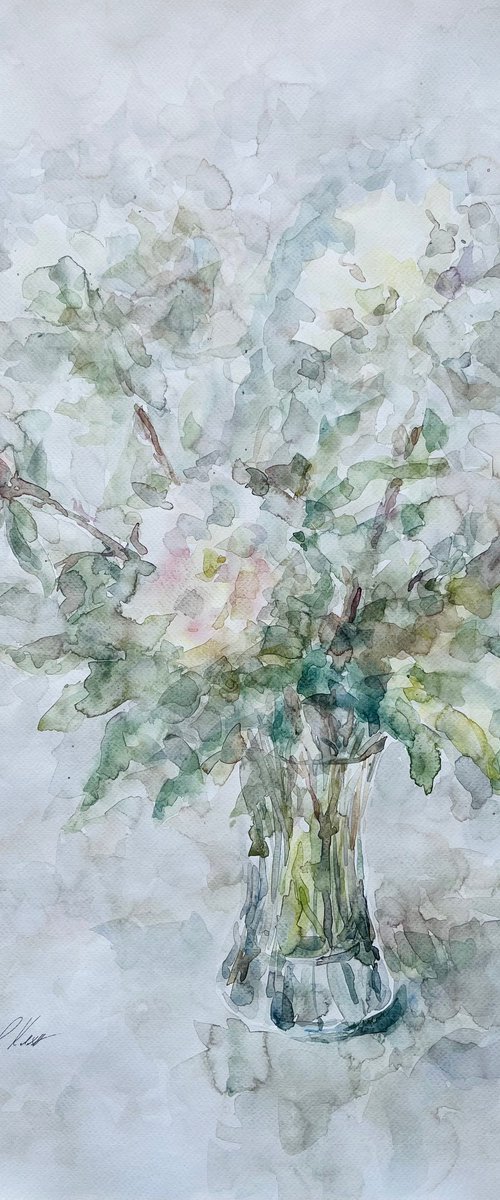 Peonies 50x65 cm 2025 by Elena Klyan