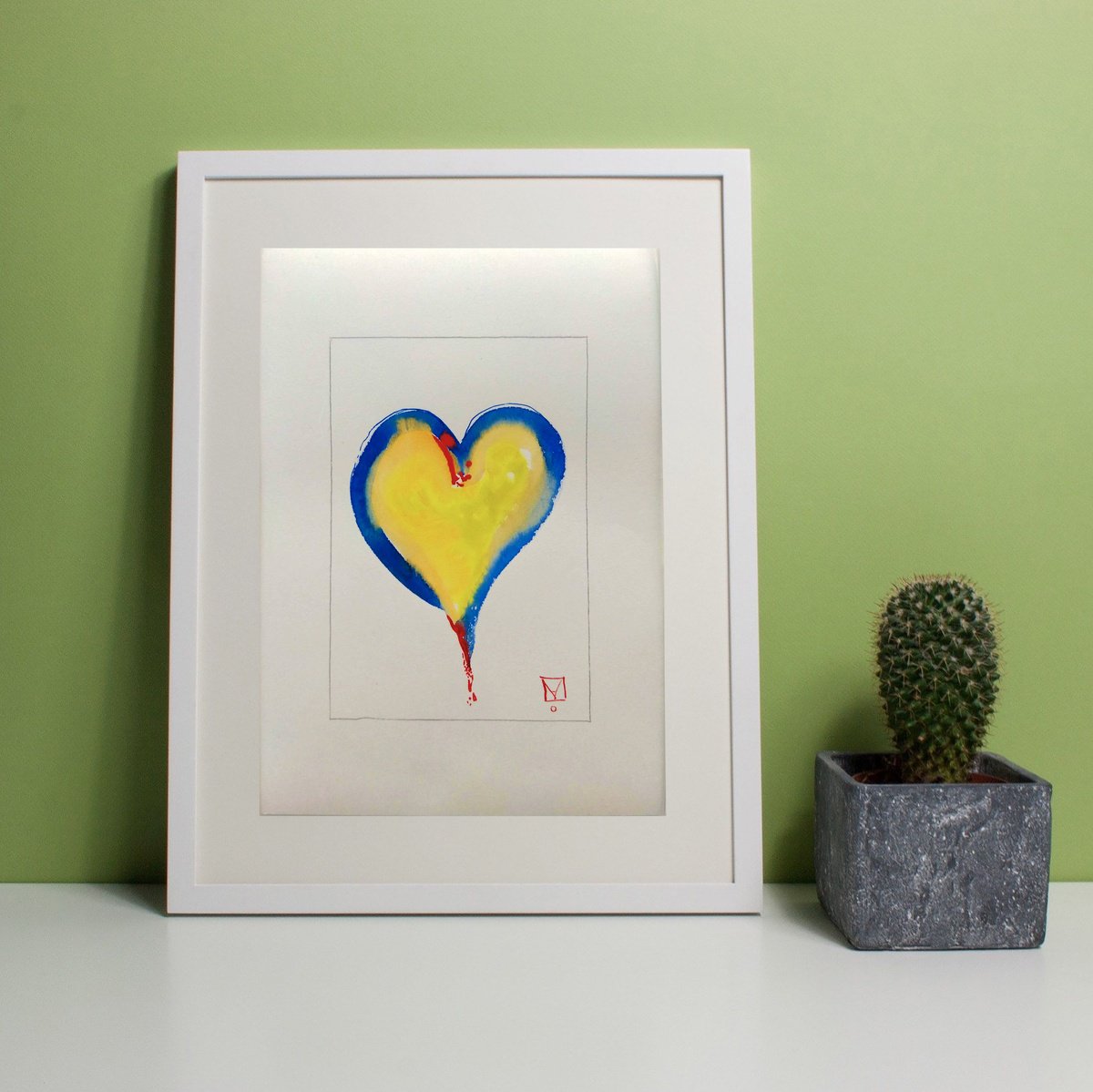 Impressionistic Abstract Drawing By Marya, 5 X 7", "Summer 39", Original Artwork