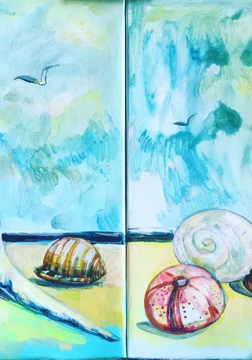 Shells-diptych by Olga Pascari