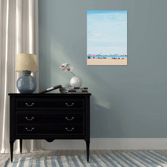 Umbrellas shoreline V9