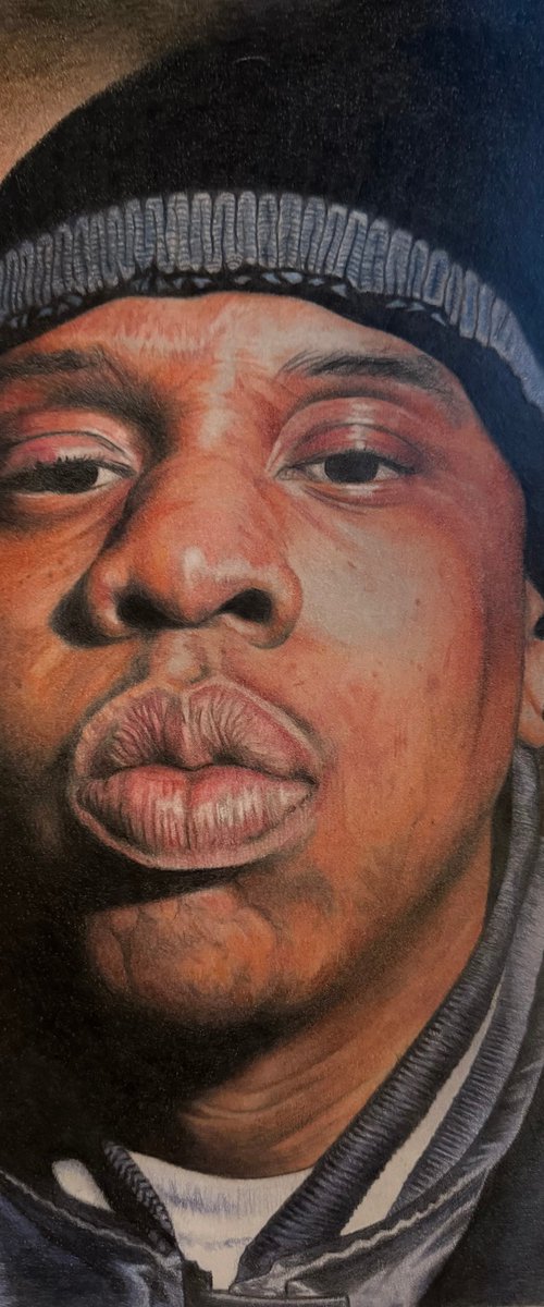 Jay-Z Portrait Colored Pencil by Edgar Tejada