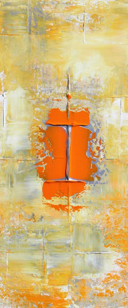 Abstract Orange Silver Pattern by Robert Lynn