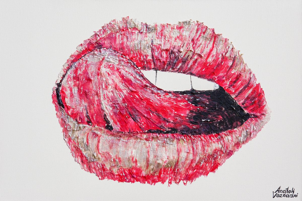 Lips Tongue by Anatoli Voznarski
