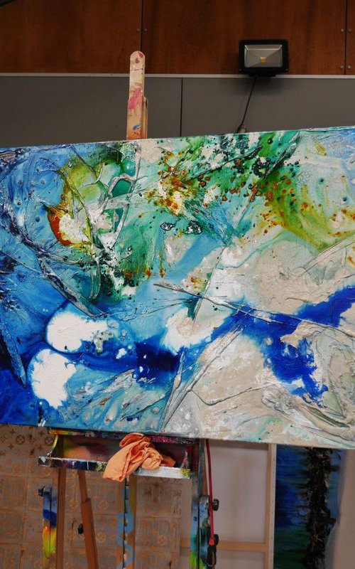 Natures Class 240cm x 100cm Huge Texture Abstract Art by Franko