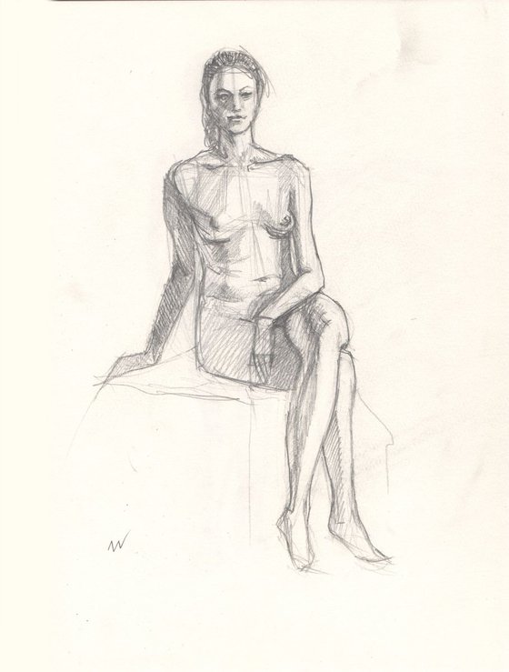 Sketch of Human body. Woman.90