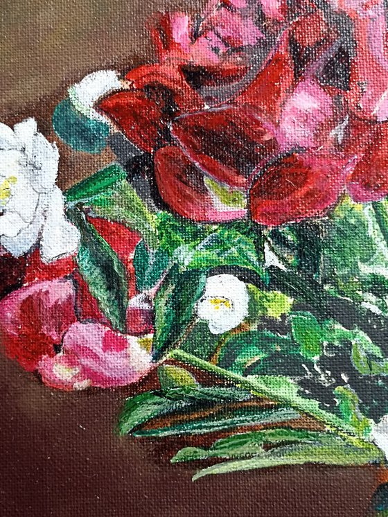Peonies flowers