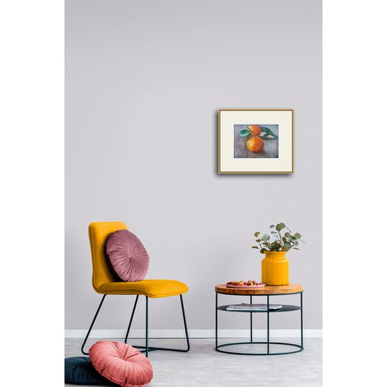 Tangerines with Leaves