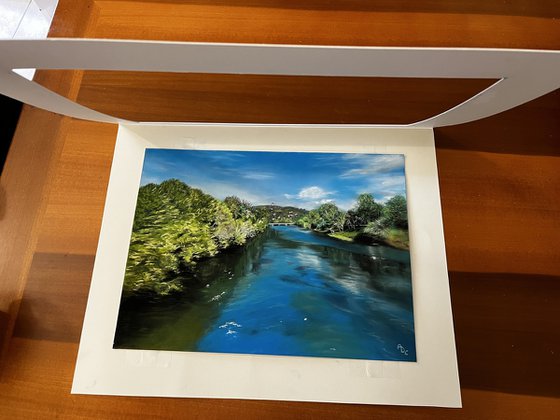 Cerulean Reflections: Summer River