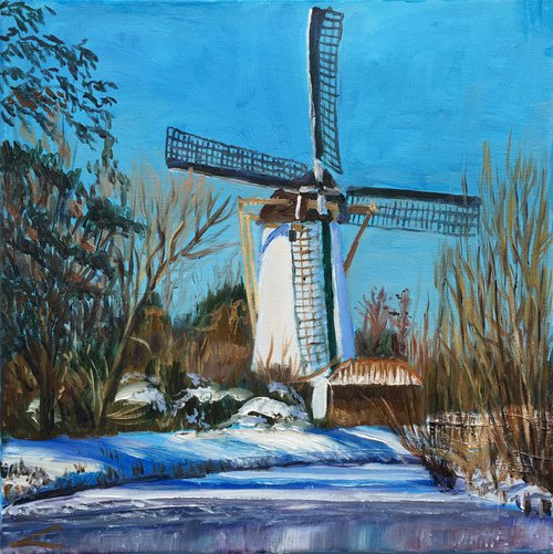 Winter windmill by Elena Sokolova