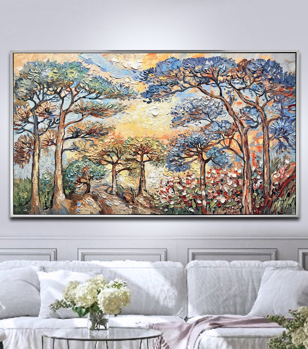  Coastal Pines By Lana Guise, 49 X 29, Artwork For Sale On Artfinder