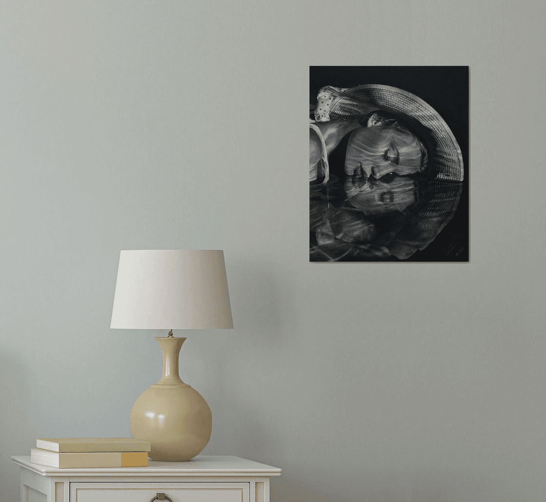 Reflection Charcoal drawing by Mariam Darchiashvili Artfinder